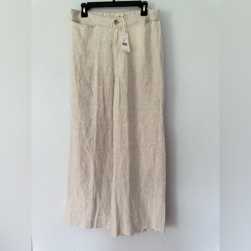 New Faherty Women’s Spring Summer Sun Strider 100% Linen Pants Size: XL